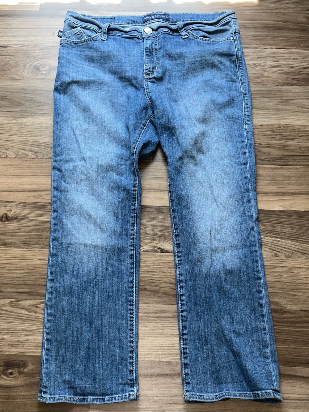 Rock & Republic Kendall Bootcut Jeans Women’s Size 16 Mid Rise Stretch Blue